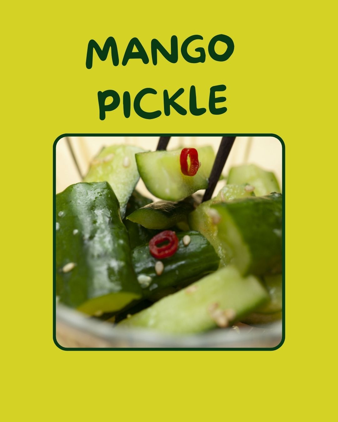 Green and Yellow Playful Pickle Collection Instagram Post